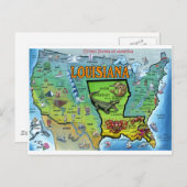 Louisiana USA Karte (Vorne/Hinten)