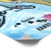 Louisiana USA Map Poster (Ecke)