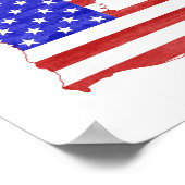 Louisiana USA Silhouette Staat Karte Poster (Ecke)