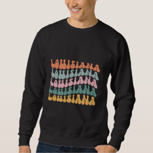 Louisiana USA Staat America Travel Lover Retro Gro Sweatshirt