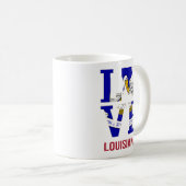 Louisiana USA Staat Liebe Kaffeetasse (VorderseiteRechts)