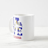 Louisiana USA Staat Liebe Kaffeetasse (Vorderseite Links)