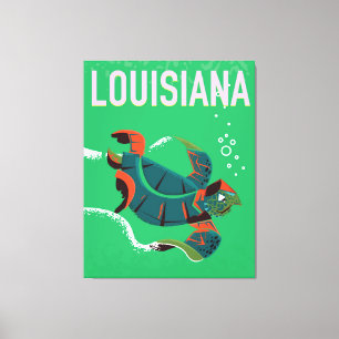Louisiana USA Vintage-Reiseplakat-Kunst Leinwanddruck
