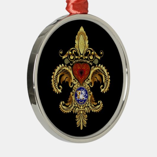 Louisiana verziert erstklassige Runde Silbernes Ornament (Rechts)