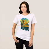 Louisiana vibrant artistic T-shirt design! Tri-Blend Shirt (Vorderseite voll)