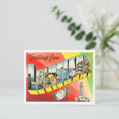 Louisiana Vintag Big Letters Postcard Postkarte (Stehend Vorderseite)