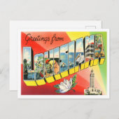 Louisiana Vintag Big Letters Postcard Postkarte (Vorne/Hinten)