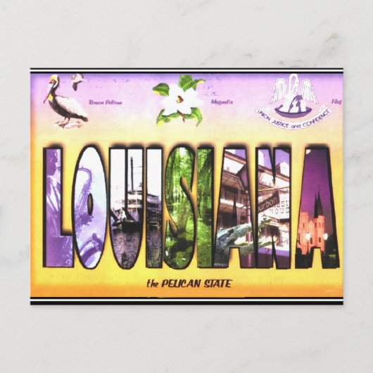 Louisiana Vintag Postcard Postkarte (Vorderseite)