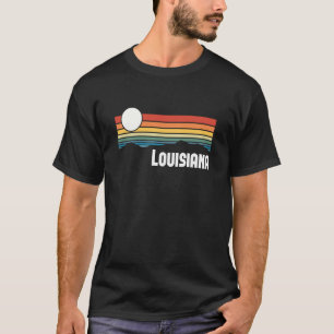 Louisiana Vintag Sunset 80er Retro Summer Staat US T-Shirt