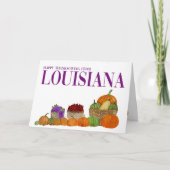 Louisiana Watercolor Pumpkins Erntedank Card Karte (Vorderseite)