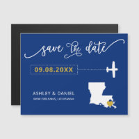 Louisiana Wedding Save the Date Card, Map