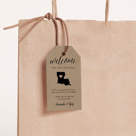 Louisiana Wedding Willkommen Geschenkanhänger