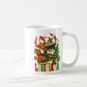 Louisiana Weihnachten Bayou Alligator Santa Hut We Kaffeetasse