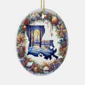 Louisiana Weihnachten Keramik Ornament (Rechts)