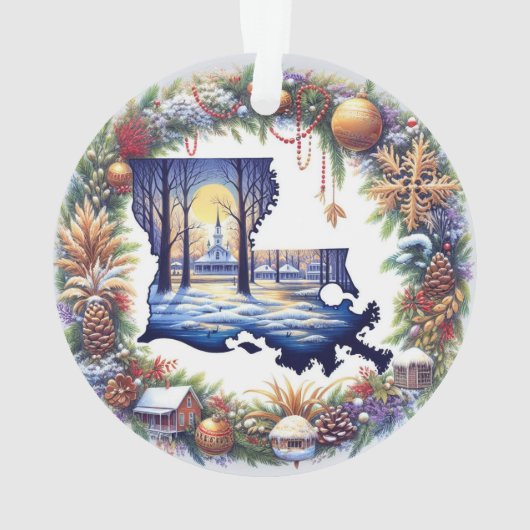 Louisiana Weihnachten Ornament (Rückseite)