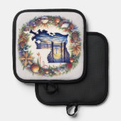 Louisiana Weihnachten Topflappen (Vorderseite/Rückseite)