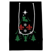 Louisiana Weihnachtsfeiertag Cajun Mittlere Geschenktüte (Rückseite)