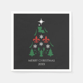 Louisiana Weihnachtsfeiertag Cajun Serviette