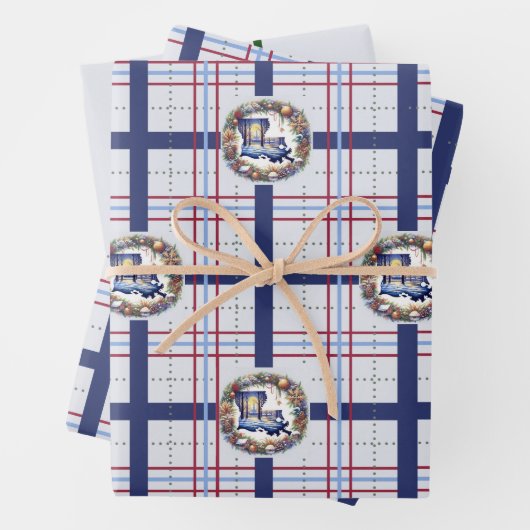 Louisiana Weihnachtsgeschenk Geschenkpapier Set (Beispiel)