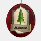 Louisiana-Weihnachtsverzierung Keramik Ornament (Links)