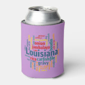 Louisiana Word Cloud kann gemütlich Dosenkühler (Kanne Vorderseite)