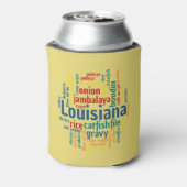 Louisiana Word Cloud kann gemütlich Dosenkühler (Kanne Rückseite)