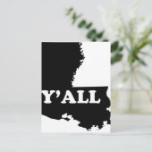 Louisiana Yall Postkarte (Stehend Vorderseite)