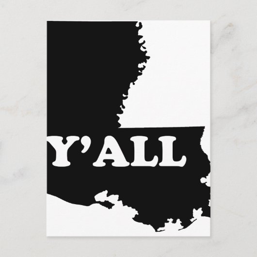 Louisiana Yall Postkarte (Vorderseite)