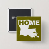 Louisiana Zuhause Aus Staat Button Abzeichen Butto (Vorne & Hinten)