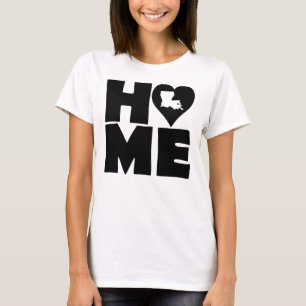 Louisiana Zuhause Heart Staat T-Shirts T - Shirt