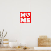 Louisiana Zuhause Heart Staaten Poster Sign (Küche)