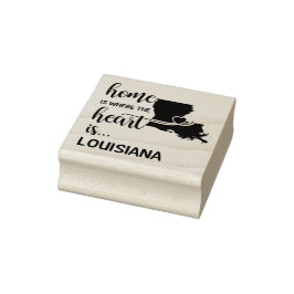 Louisiana Zuhause ist das Herz Gummistempel