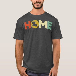 Louisiana Zuhause Staat Karte Vintag Souvenirs Lou T-Shirt