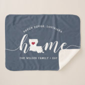 Louisiana Zuhause Staaten Personalisiert Sherpadecke (Vorderseite (Horizontal))