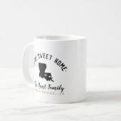 Louisiana Zuhause Sweet Zuhause Family Monogram Ta Kaffeetasse (Vorderseite Links)