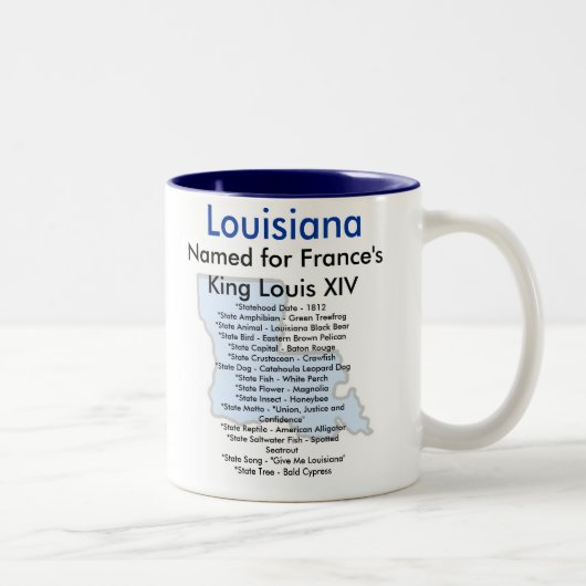 Louisianasymbole u. -karte zweifarbige tasse (Rechts)