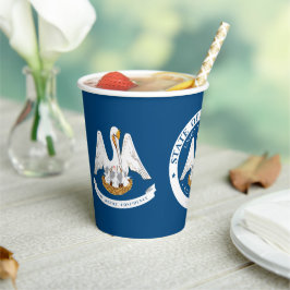 Louisianian Flag & Seal, Flag of Louisiana Pappbecher