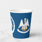 Louisianian Flag & Seal, Flag of Louisiana Pappbecher (Rückseite)