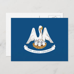 Louisianische Flagge, Flagge Louisianas Postkarte