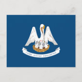 Louisianische Flagge, Flagge Louisianas Postkarte (Vorderseite)