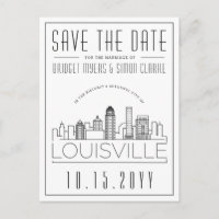 Louisvill Wedding | Stilisierte Skyline Save the D