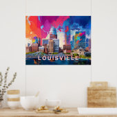 Louisville Abstrakte Skyline Poster (Küche)
