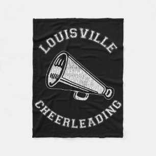 Louisville Cheer Distressed Retro 90er Cheerleader Fleecedecke