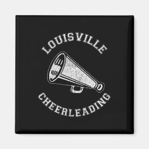 Louisville Cheer Distressed Retro 90er Cheerleader Magnet
