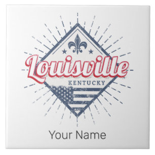 Louisville City Kentucky Vereinigte Staaten Vintag Fliese