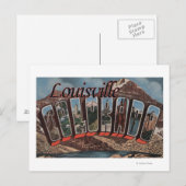Louisville, Colorado - Große Buchstabenszenen Postkarte (Vorne/Hinten)