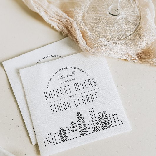 Louisville Deko Skyline | Hochzeitsveranstaltung N Serviette