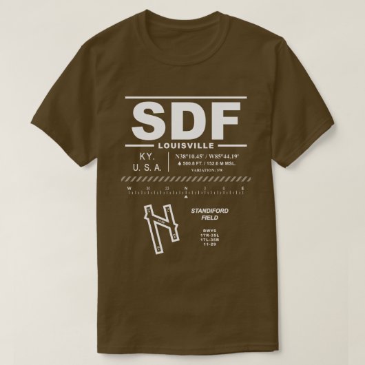Louisville International Airport SDF T - Shirt (Design vorne)