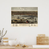 Louisville, Kentucky - 1876 (Ruger) BigMapBlog.com Poster (Küche)