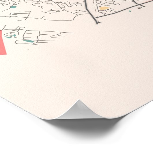 Louisville - Kentucky Chalk City Map Poster (Ecke)